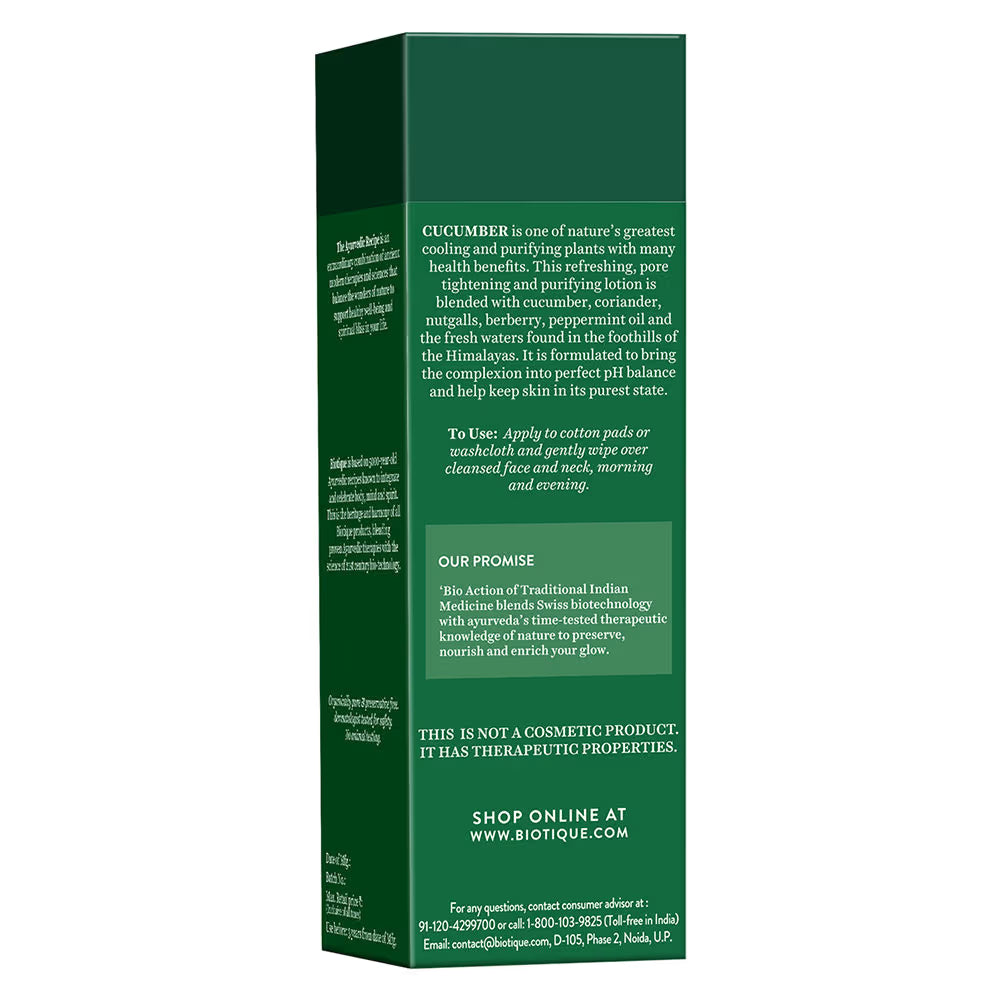 Biotique Bio Cucumber Pore Tightening Toner With Himalayan Waters