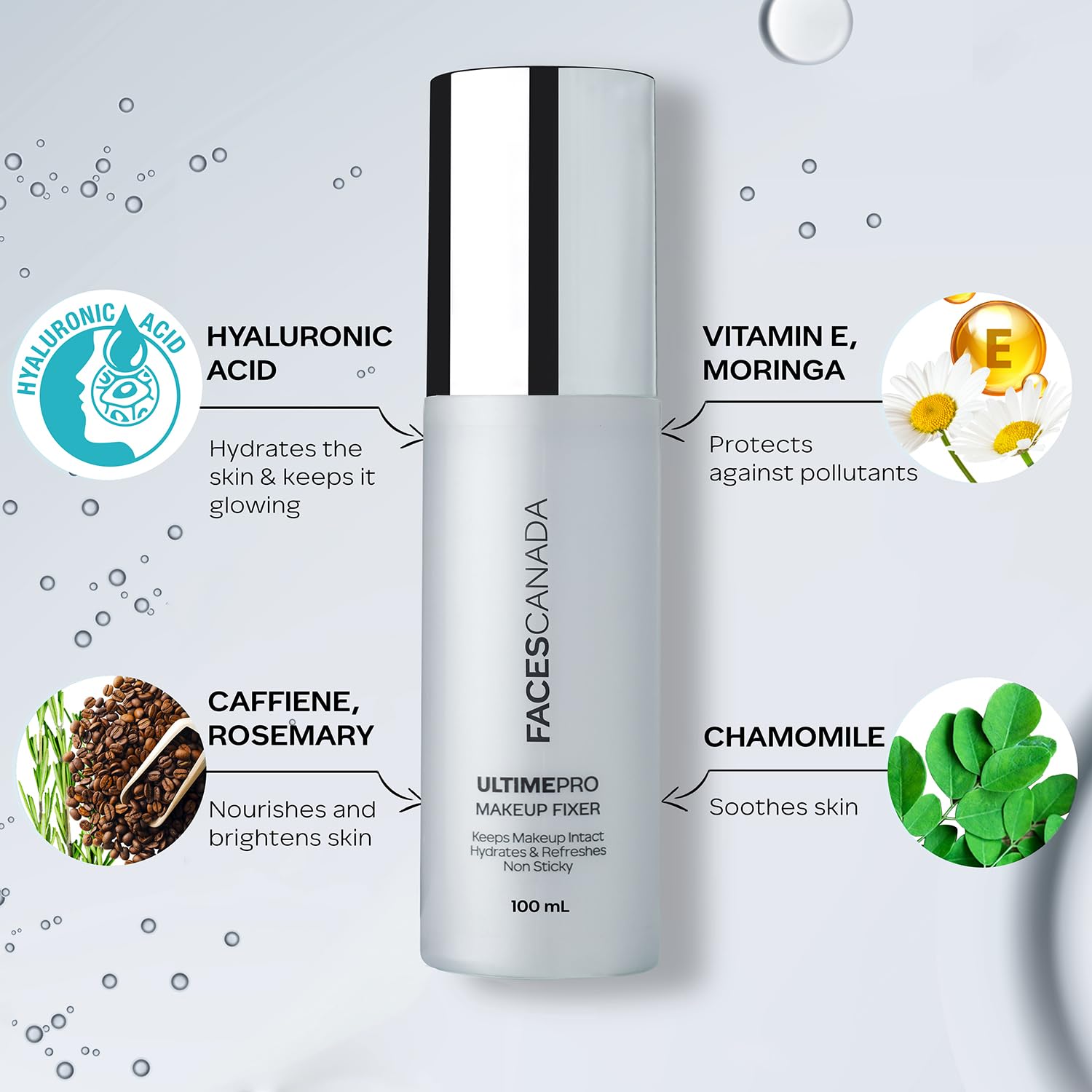 Faces Canada Ultime Pro Makeup Fixer, Long Lasting, Hydrating Makeup Setting Spray - (100 ml)