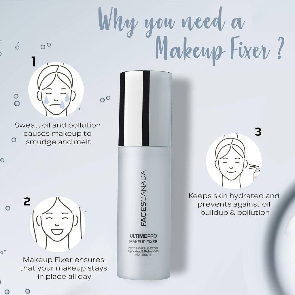 Faces Canada Ultime Pro Makeup Fixer, Long Lasting, Hydrating Makeup Setting Spray - (100 ml)