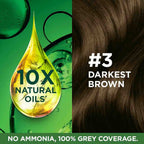 Garnier Color Naturals Creme Hair Color - Shade 3 Darkest Brown (70ml + 60g)
