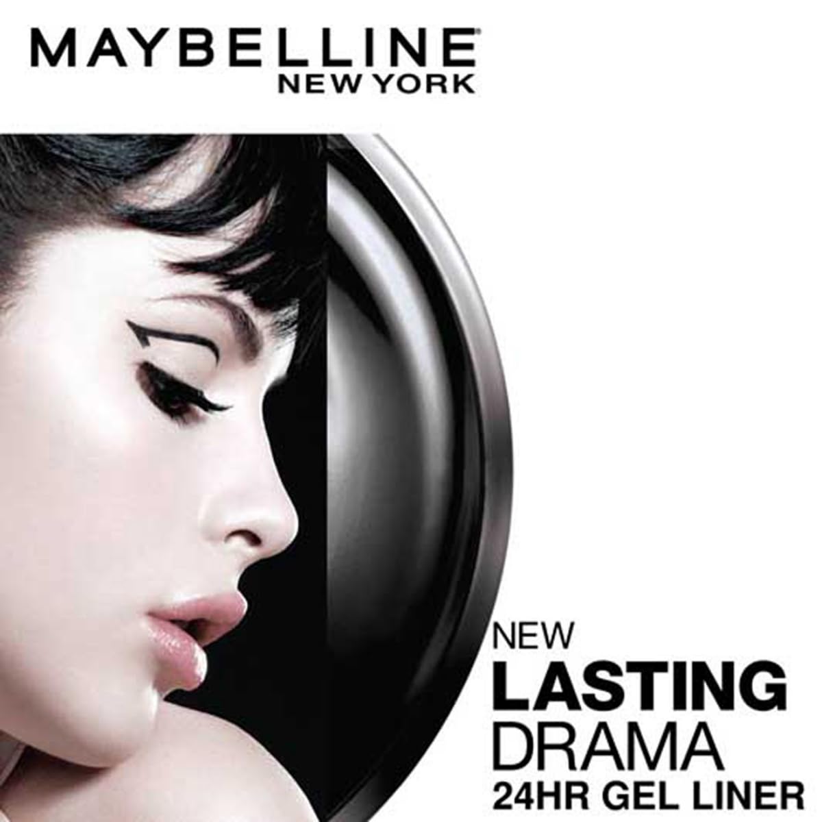 Maybelline New York Lasting Drama Gel Eyeliner With Expert Eyeliner Brush - 01 Blackest Black (2.5g)
