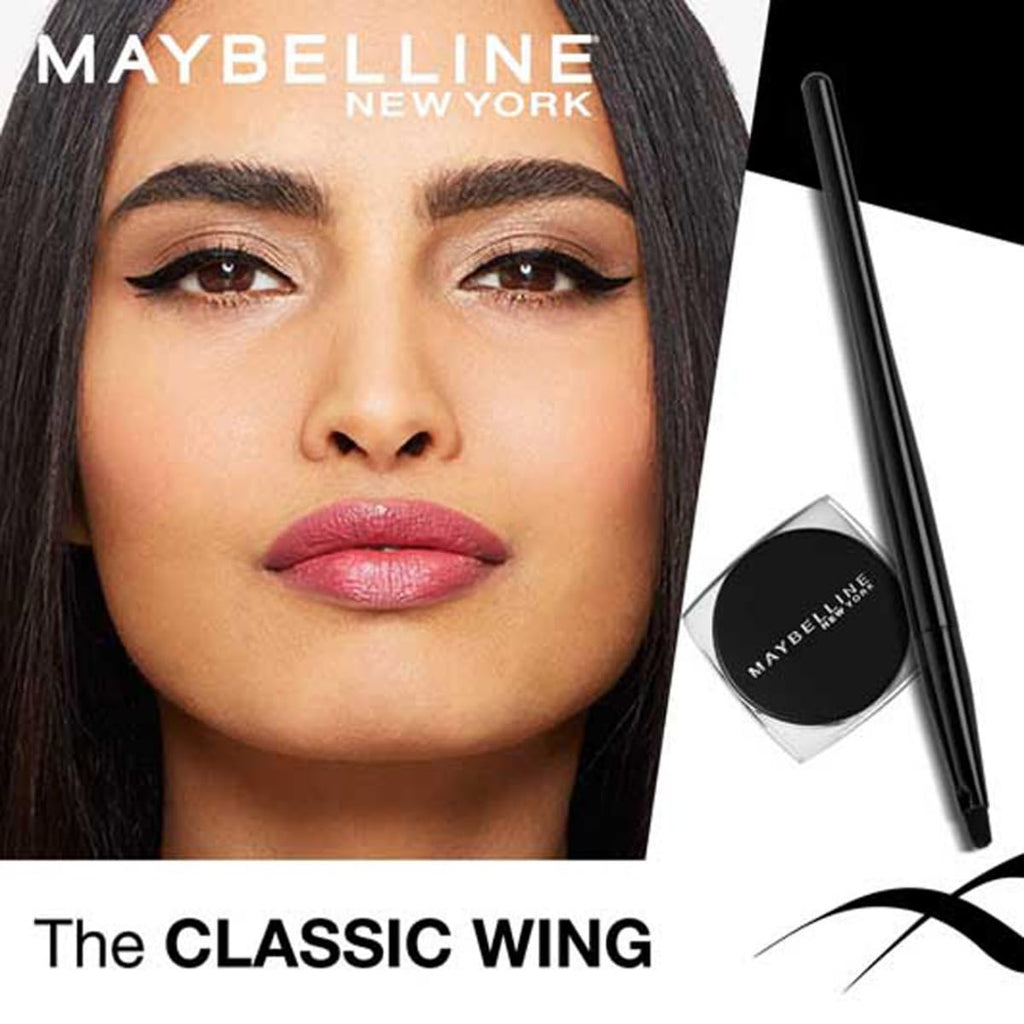 Maybelline New York Lasting Drama Gel Eyeliner With Expert Eyeliner Brush - 01 Blackest Black (2.5g)