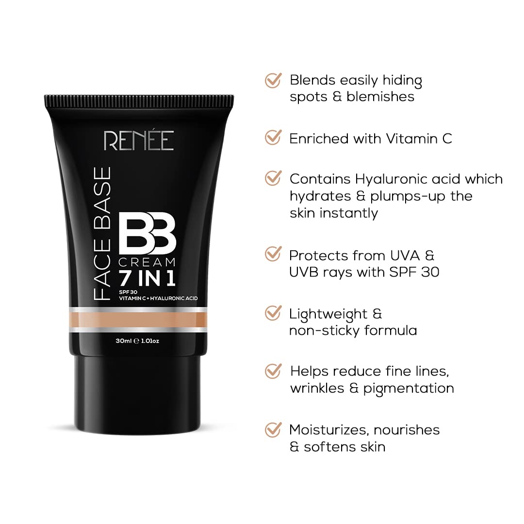 RENEE 7-In-1 Face Base BB Cream SPF 30 - B03 Biscuit (30ml)