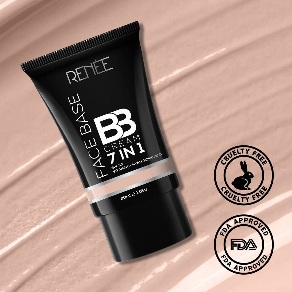 RENEE 7-In-1 Face Base BB Cream SPF 30 - B02 Peanut (30ml)