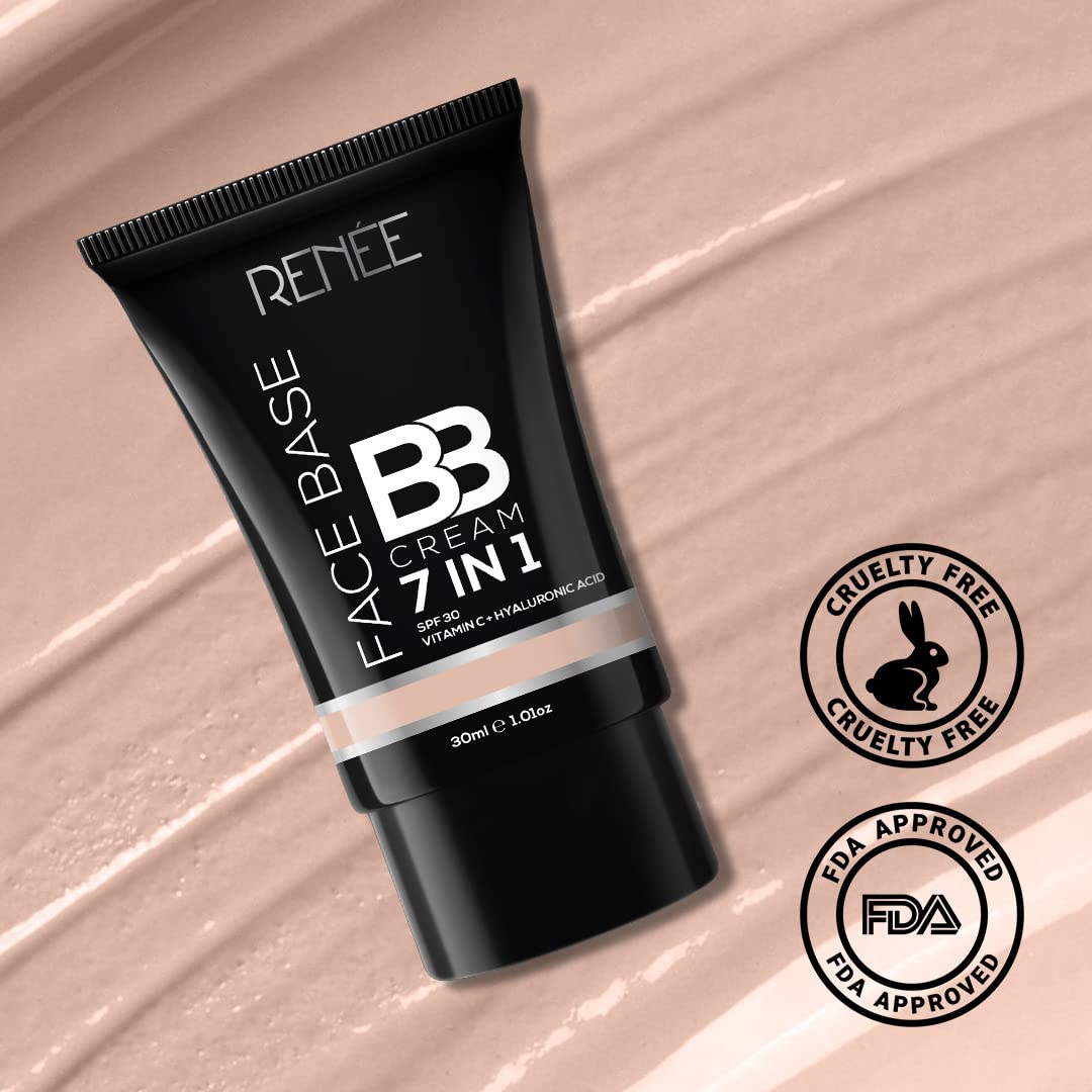 RENEE 7-In-1 Face Base BB Cream SPF 30 - B02 Peanut (30ml)