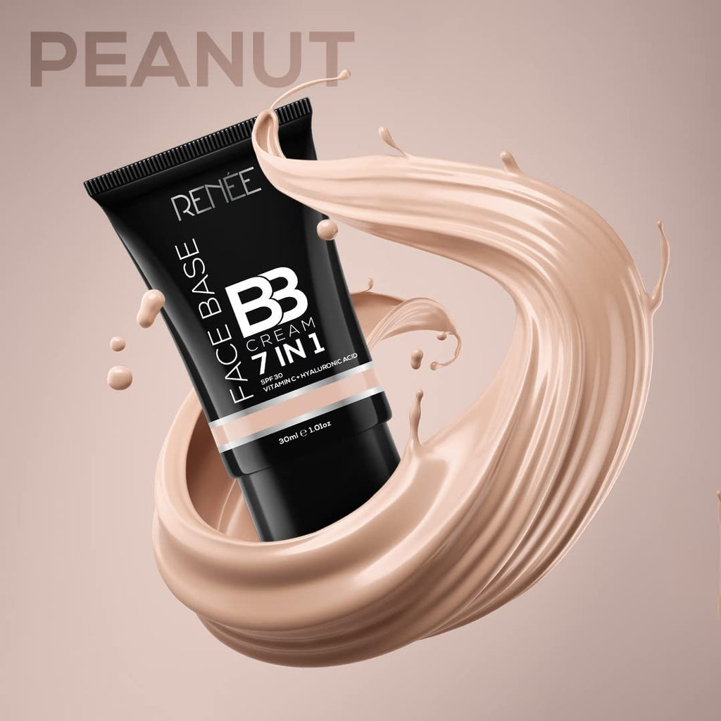 RENEE 7-In-1 Face Base BB Cream SPF 30 - B02 Peanut (30ml)