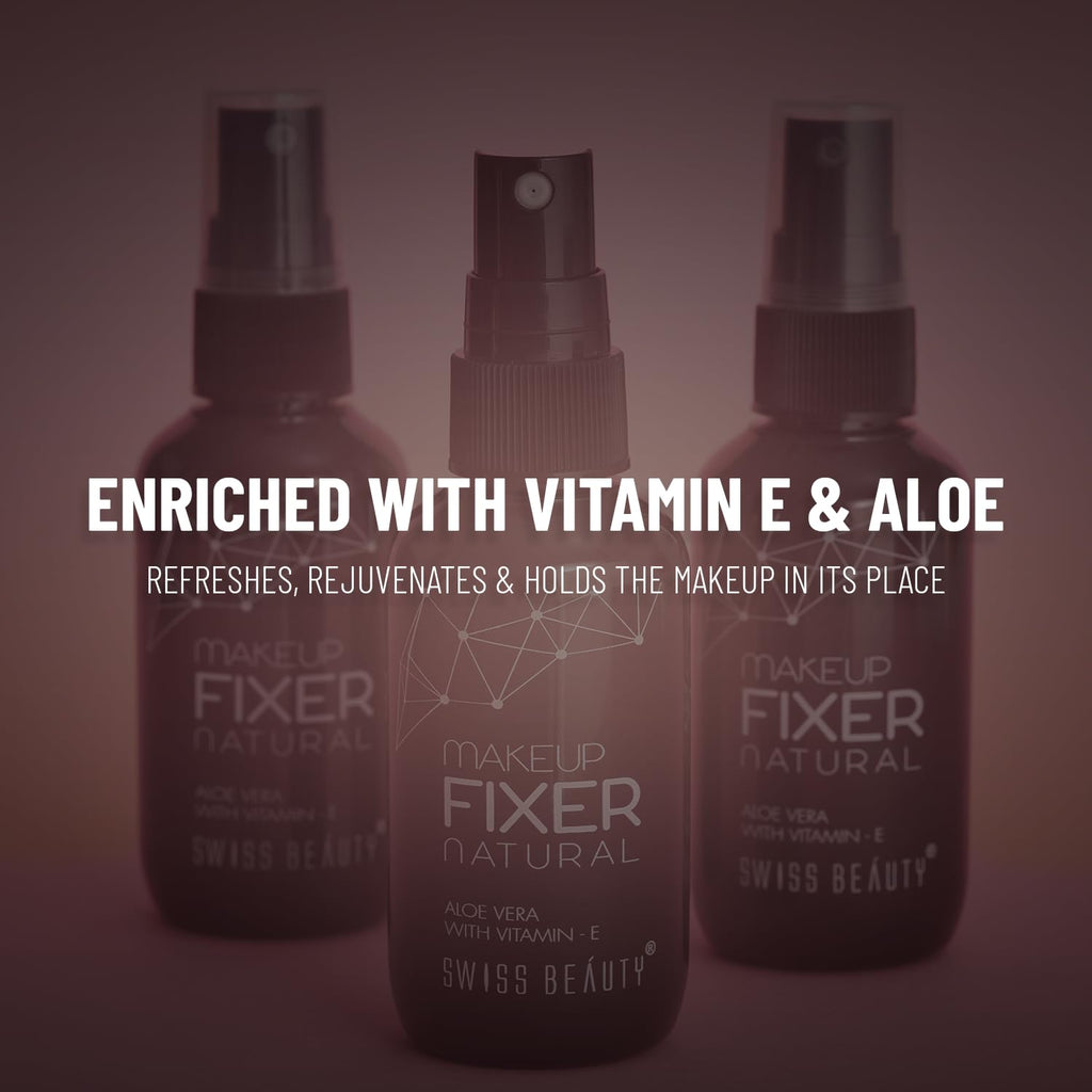 Swiss Beauty Long Lasting Makeup Fixer Natural Aloe Vera With Vitamin-E - (50ml)