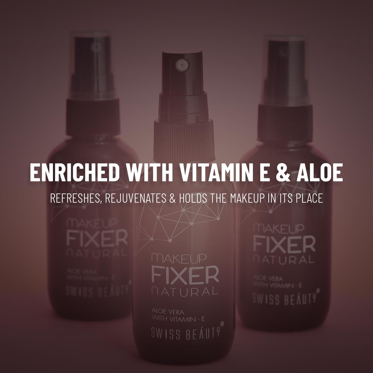 Swiss Beauty Long Lasting Makeup Fixer Natural Aloe Vera With Vitamin-E - (50ml)